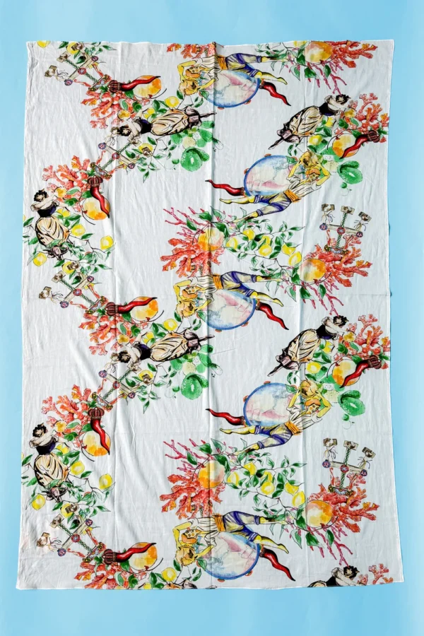 Cotton Scarf Naples Theme