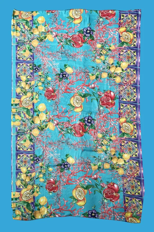 Blue Lemon Polychiffon Scarf