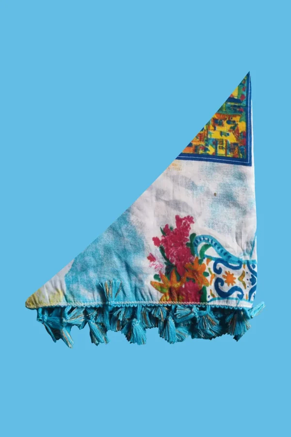 Cotton Scarf Triangle Shape Multicolored
